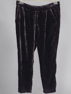 Lucky Brand Velvet Trousers in Deep Plum